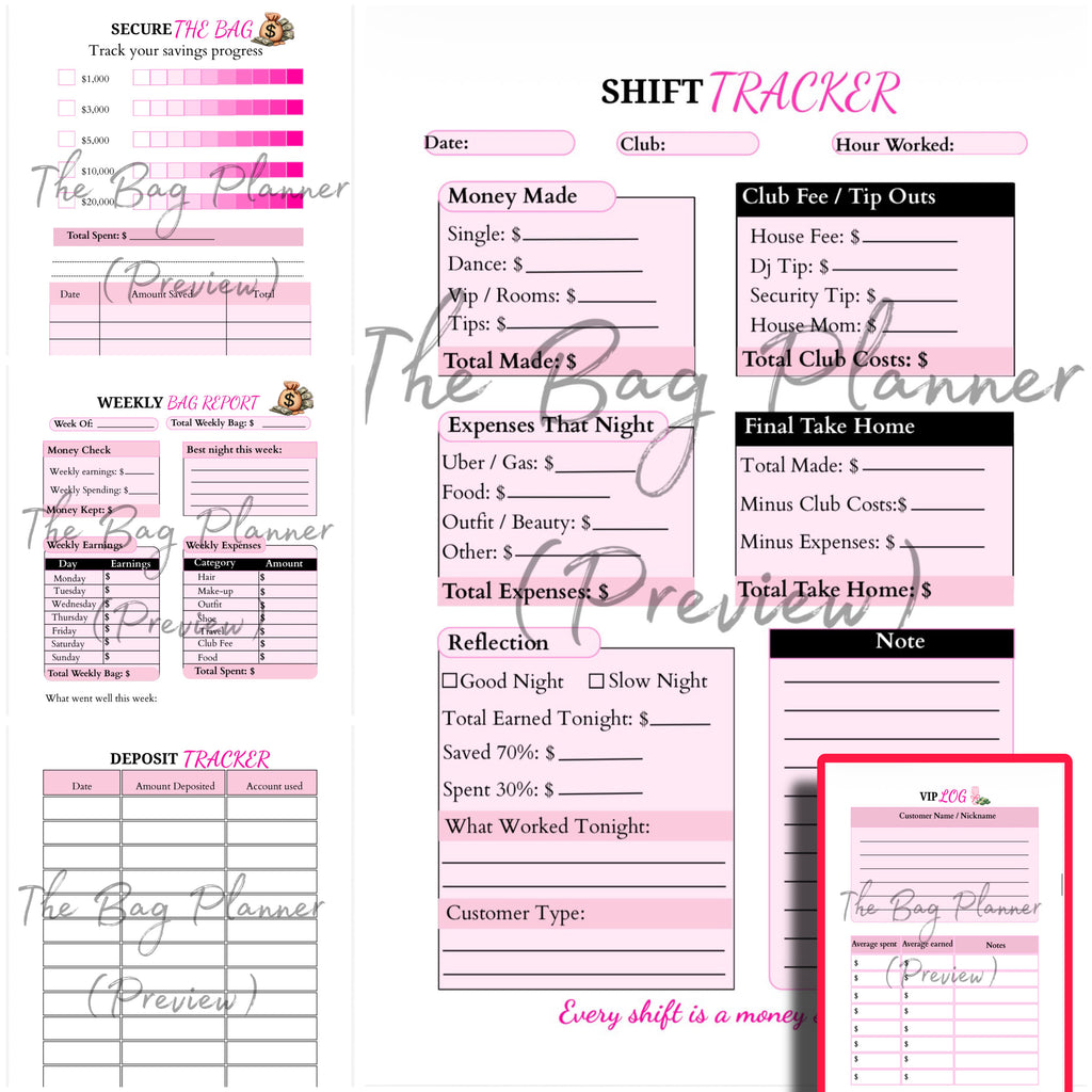 The Bag Planner –  Physical Planner